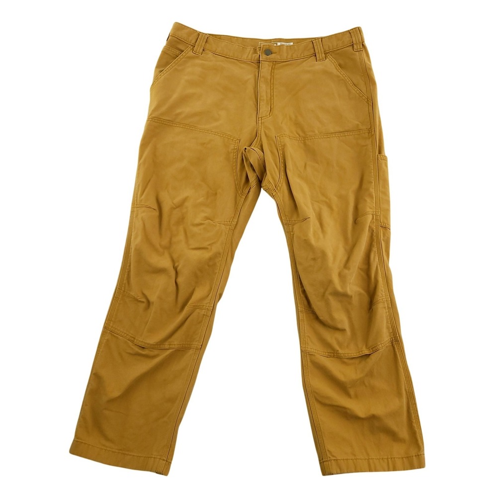 Carhartt Double FronT Mens 38x30 Brown Relaxed Fit Rugged Flex Carpenter Work